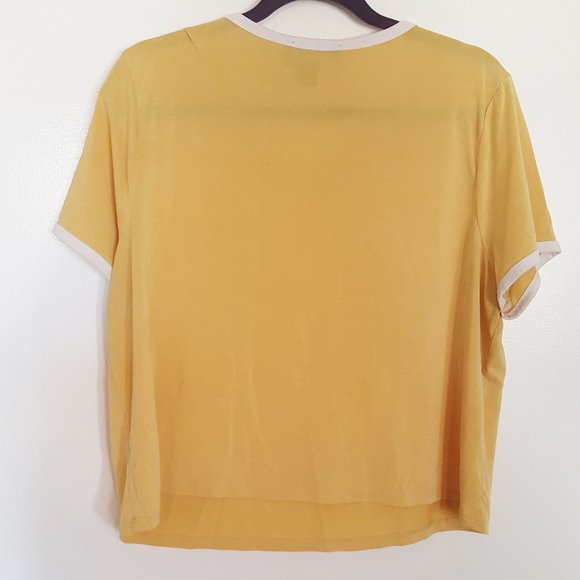 FOREVER 21 Women's Tee Shirt 2X Mustard Yellow - Picture 3 of 3